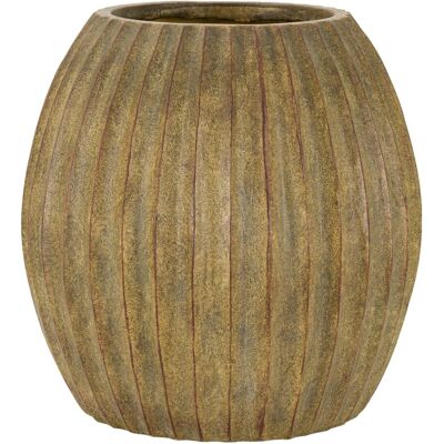 Vaza decorativa Breeze, Mauro Ferretti, 32x32.5 cm, oxid de magneziu, verde inchis Vaza decorativa Breeze, Mauro Ferretti, 32x32.5 cm, oxid de magneziu, verde inchis