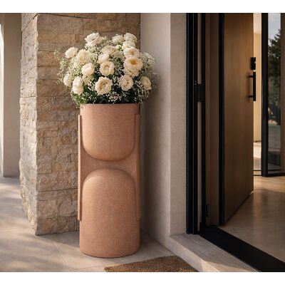 Vaza decorativa, Mauro Ferretti, Nui Outdoor, 38x36x91 cm, polirasina, rosu Vaza decorativa, Mauro Ferretti, Nui Outdoor, 38x36x91 cm, polirasina, rosu