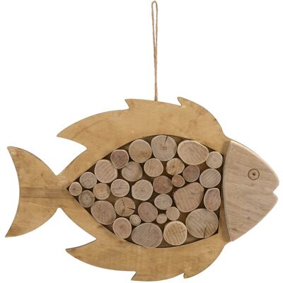 Decoratiune suspendabila Fish, Mauro Ferretti, 42.5x2x28.5 cm, lemn de tanoak/placaj, natural Decoratiune suspendabila Fish, Mauro Ferretti, 42.5x2x28.5 cm, lemn de tanoak/placaj, natural