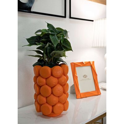 Suport ghiveci Orange, Mauro Ferretti, 19x28 cm, polirasina, portocaliu Suport ghiveci Orange, Mauro Ferretti, 19x28 cm, polirasina, portocaliu