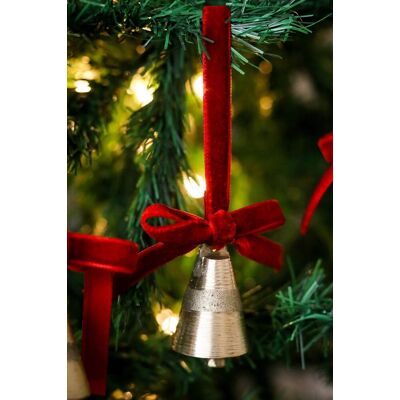 Aberto Design Ornament de brad de Crăciun, BSY233, 5x12 cm, Catifea, Rosu Aberto Design Ornament de brad de Crăciun, BSY233, 5x12 cm, Catifea, Rosu