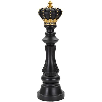 Statueta decorativa / Piesa de sah Rege, Black King, Mauro Ferretti, Ø14 x 50 cm, polirasina, auriu/negru Statueta decorativa / Piesa de sah Rege, Black King, Mauro Ferretti, Ø14 x 50 cm, polirasina, auriu/negru