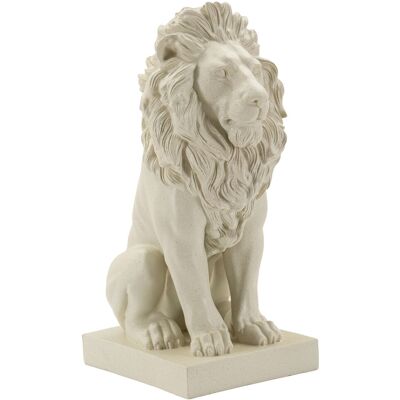 Figurina /sculptura decorativa Lion Stons, Mauro Ferretti, 17.5x25x40 cm, polirasina, crem Figurina /sculptura decorativa Lion Stons, Mauro Ferretti, 17.5x25x40 cm, polirasina, crem