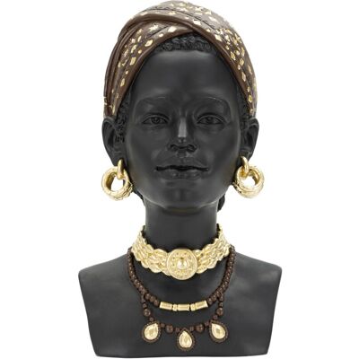 Statueta decorativa, Massai Woman, Mauro Ferretti, 19 x 18.5 x 30 cm, polirasina, negru/multicolor Statueta decorativa, Massai Woman, Mauro Ferretti, 19 x 18.5 x 30 cm, polirasina, negru/multicolor