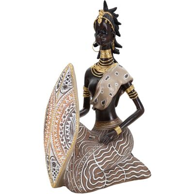 Statueta decorativa Tribal Masai Seat, Mauro Ferretti, 13.5x9x24.5 cm, polirasina, multicolor Statueta decorativa Tribal Masai Seat, Mauro Ferretti, 13.5x9x24.5 cm, polirasina, multicolor