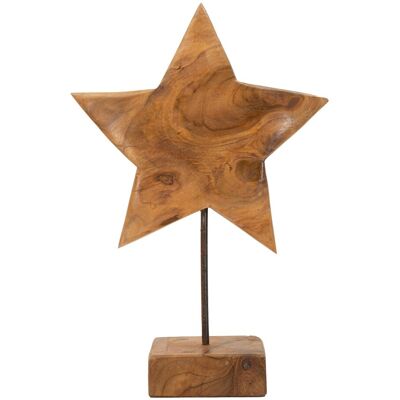 Sculptura decorativa Star, Mauro Ferretti, 28x12x42 cm, tec reciclat, lucrat manual, model unicat, maro Sculptura decorativa Star, Mauro Ferretti, 28x12x42 cm, tec reciclat, lucrat manual, model unicat, maro