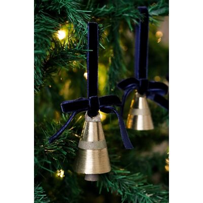 Aberto Design Ornament de brad de Crăciun, BSY237, 5x12 cm, Catifea, Albastru inchis Aberto Design Ornament de brad de Crăciun, BSY237, 5x12 cm, Catifea, Albastru inchis