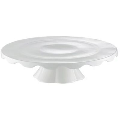 Suport tort cu marginea in jos Crema, Ambition, 30x8 cm, portelan, alb Suport tort cu marginea in jos Crema, Ambition, 30x8 cm, portelan, alb