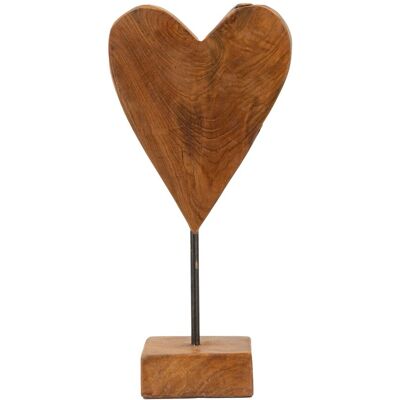 Sculptura decorativa Heart, Mauro Ferretti, 15x10x35 cm, tec reciclat, lucrat manual, model unicat, maro Sculptura decorativa Heart, Mauro Ferretti, 15x10x35 cm, tec reciclat, lucrat manual, model unicat, maro