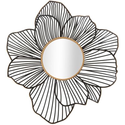 Oglinda decorativa, Mauro Ferretti, Osaka, 79 x 6 x 86.5 cm, fier/mdf/sticla, negru/auriu Oglinda decorativa, Mauro Ferretti, Osaka, 79 x 6 x 86.5 cm, fier/mdf/sticla, negru/auriu