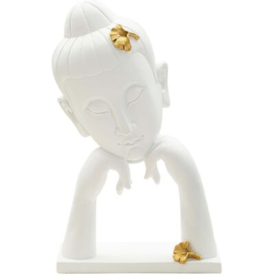 Figurina /sculptura decorativa Buddha -B, Mauro Ferretti, 21.5x13x36 cm, polirasina, alb/auriu Figurina /sculptura decorativa Buddha -B, Mauro Ferretti, 21.5x13x36 cm, polirasina, alb/auriu