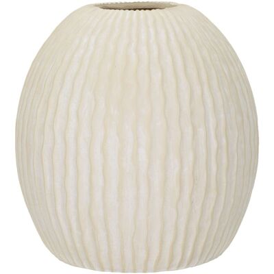 Vaza decorativa Icicle, Mauro Ferretti, 36.5x38 cm, oxid de magneziu, crem Vaza decorativa Icicle, Mauro Ferretti, 36.5x38 cm, oxid de magneziu, crem
