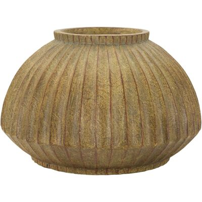 Vaza decorativa Breeze, Mauro Ferretti, 40x26.5 cm, oxid de magneziu, verde inchis Vaza decorativa Breeze, Mauro Ferretti, 40x26.5 cm, oxid de magneziu, verde inchis