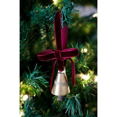 Aberto Design Ornament de brad de Crăciun, BSY241, 4x12 cm, Catifea, Rosu claret Aberto Design Ornament de brad de Crăciun, BSY241, 4x12 cm, Catifea, Rosu claret