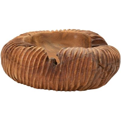 Sculptura decorativa / vas decorativ Garit, Mauro Ferretti, 37x40x16 cm, tec reciclat, lucrat manual, model unicat, maro Sculptura decorativa / vas decorativ Garit, Mauro Ferretti, 37x40x16 cm, tec reciclat, lucrat manual, model unicat, maro