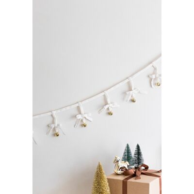 Aberto Design Ornament de brad de Crăciun, BSY131, 12x140 cm, Catifea, Alb Aberto Design Ornament de brad de Crăciun, BSY131, 12x140 cm, Catifea, Alb