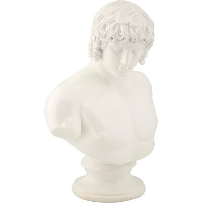 Decoratiune, Mauro Ferretti, Centurion, 18.2 x 12.8 x 25 cm, polirasina, alb Decoratiune, Mauro Ferretti, Centurion, 18.2 x 12.8 x 25 cm, polirasina, alb