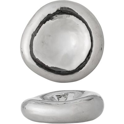 Bol decorativ, Bloomingville, Shine, 18x6 cm, ceramica, argintiu Bol decorativ, Bloomingville, Shine, 18x6 cm, ceramica, argintiu