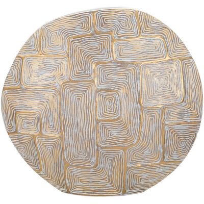 Vaza Eclips, Mauro Ferretti, 48x13x44.5 cm, polirasina, auriu/alb Vaza Eclips, Mauro Ferretti, 48x13x44.5 cm, polirasina, auriu/alb
