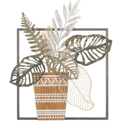 Decoratiune de perete Vaso, Mauro Ferretti, 54 x 62.9 cm, fier/MDF, multicolor Decoratiune de perete Vaso, Mauro Ferretti, 54 x 62.9 cm, fier/MDF, multicolor