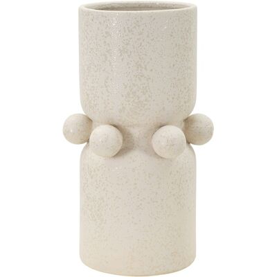 Vaza decorativa Bubbles, Mauro Ferretti, 16x28 cm, ceramica, crem Vaza decorativa Bubbles, Mauro Ferretti, 16x28 cm, ceramica, crem