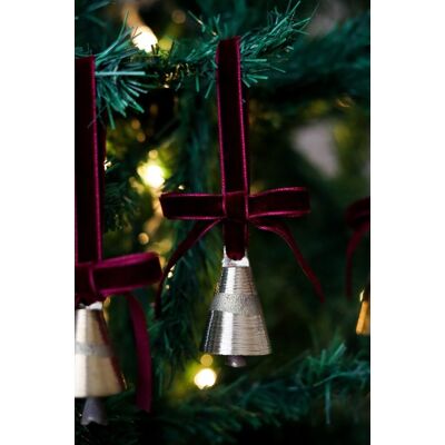 Aberto Design Ornament de brad de Crăciun, BSY235, 5x12 cm, Catifea, Rosu claret Aberto Design Ornament de brad de Crăciun, BSY235, 5x12 cm, Catifea, Rosu claret