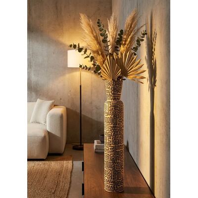 Vaza decorativa, Mauro Ferretti, Nairobi, 16x86 cm, polirasina, alb/negru Vaza decorativa, Mauro Ferretti, Nairobi, 16x86 cm, polirasina, alb/negru