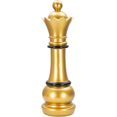 Statueta decorativa / Piesa de sah Regina, Gold Queen, Mauro Ferretti, Ø15 x 50 cm, polirasina, auriu/negru Statueta decorativa / Piesa de sah Regina, Gold Queen, Mauro Ferretti, Ø15 x 50 cm, polirasina, auriu/negru