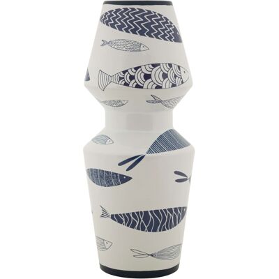 Vaza decorativa Fish Double, Mauro Ferretti, 14x34 cm, ceramica, multicolor Vaza decorativa Fish Double, Mauro Ferretti, 14x34 cm, ceramica, multicolor