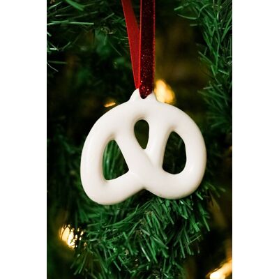 Aberto Design Ornament de brad de Crăciun, BSY511, 8x7.5 cm, Ceramica, Alb Aberto Design Ornament de brad de Crăciun, BSY511, 8x7.5 cm, Ceramica, Alb