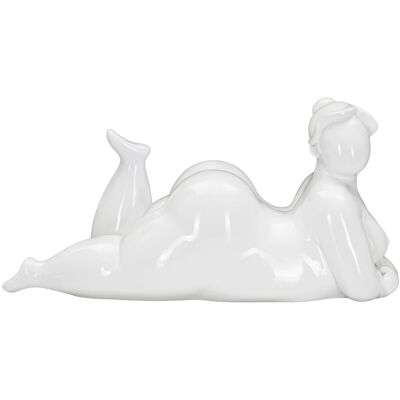 Statueta decorativa, Woman Yoga Relax, Mauro Ferretti, 32 x 16 x 16 cm, polirasina, alb Statueta decorativa, Woman Yoga Relax, Mauro Ferretti, 32 x 16 x 16 cm, polirasina, alb