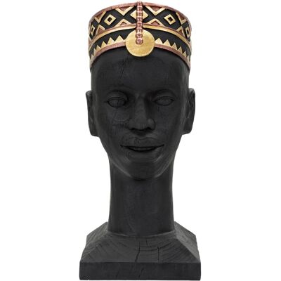 Statueta decorativa, Massai Man, Mauro Ferretti, 25 x 25 x 56 cm, polirasina, negru/multicolor Statueta decorativa, Massai Man, Mauro Ferretti, 25 x 25 x 56 cm, polirasina, negru/multicolor