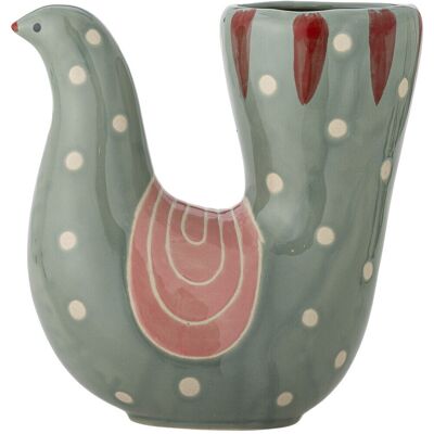 Vaza decorativa, Bloomingville, Trudy, 19x7.5x19 cm, ceramica, albastru Vaza decorativa, Bloomingville, Trudy, 19x7.5x19 cm, ceramica, albastru