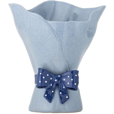 Vaza decorativa, Bloomingville, Belivia, 19.5x28.5 cm, ceramica, albastru Vaza decorativa, Bloomingville, Belivia, 19.5x28.5 cm, ceramica, albastru