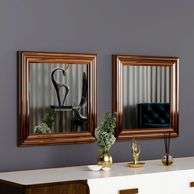 Siam Set 2 oglinzi decorative, Hanah Home, Bale, Bronz Siam Set 2 oglinzi decorative, Hanah Home, Bale, Bronz