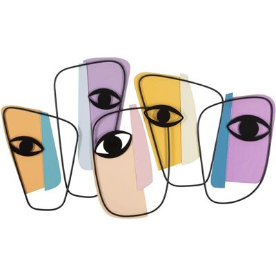 Decoratiune de perete Eyes -A, Mauro Ferretti, 120x72 cm, fier, multicolor Decoratiune de perete Eyes -A, Mauro Ferretti, 120x72 cm, fier, multicolor