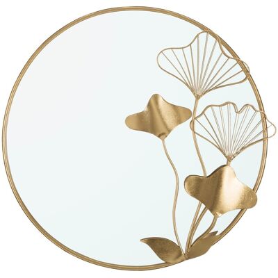 Oglinda decorativa Flower, Mauro Ferretti, 75x72 cm, fier, auriu Oglinda decorativa Flower, Mauro Ferretti, 75x72 cm, fier, auriu