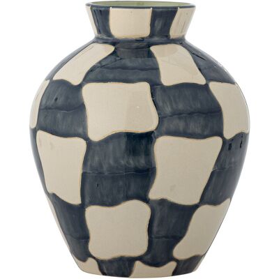 Vaza decorativa, Bloomingville, Check, 20x24 cm, ceramica, multicolor Vaza decorativa, Bloomingville, Check, 20x24 cm, ceramica, multicolor