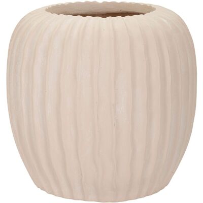 Vaza decorativa Mist, Mauro Ferretti, 26.5x26 cm, oxid de magneziu, crem Vaza decorativa Mist, Mauro Ferretti, 26.5x26 cm, oxid de magneziu, crem
