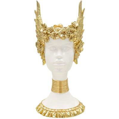 Figurina /sculptura decorativa Athena, Mauro Ferretti, 17.5x17x38 cm, polirasina, alb/auriu Figurina /sculptura decorativa Athena, Mauro Ferretti, 17.5x17x38 cm, polirasina, alb/auriu
