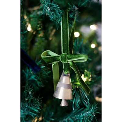 Aberto Design Ornament de brad de Crăciun, BSY240, 4x12 cm, Catifea, Verde deschis Aberto Design Ornament de brad de Crăciun, BSY240, 4x12 cm, Catifea, Verde deschis