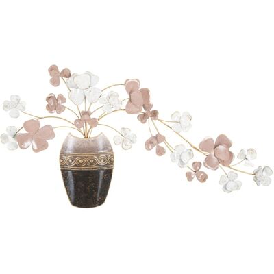 Mauro Ferretti - Panou decorativ metalic 3D cu vază - 87,5x46cm Mauro Ferretti - Panou decorativ metalic 3D cu vază - 87,5x46cm