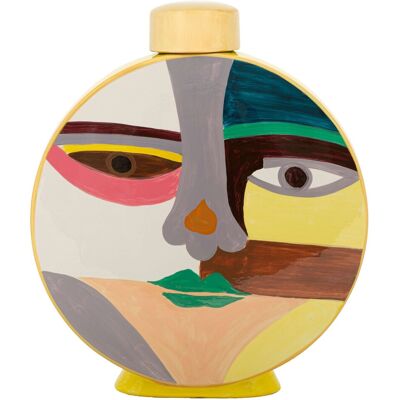 Vas decorativ Piccassy Round, Mauro Ferretti, 28x9x33 cm, ceramica, multicolor Vas decorativ Piccassy Round, Mauro Ferretti, 28x9x33 cm, ceramica, multicolor