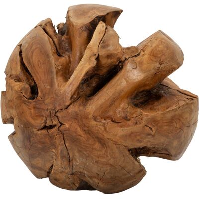 Sculptura decorativa Ball, Mauro Ferretti, 50x50x50 cm, tec reciclat, lucrat manual, model unicat, maro Sculptura decorativa Ball, Mauro Ferretti, 50x50x50 cm, tec reciclat, lucrat manual, model unicat, maro