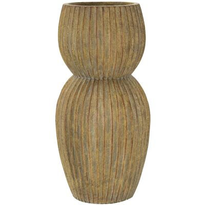 Vaza decorativa Breeze, Mauro Ferretti, 25x52.5 cm, oxid de magneziu, verde inchis Vaza decorativa Breeze, Mauro Ferretti, 25x52.5 cm, oxid de magneziu, verde inchis