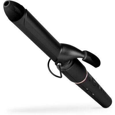 Ondulator de par Fashion TV, Matte Black-Rose Gold, 50-55W, 200°C, 5 trepte de temperatura, invelis ceramic, negru Ondulator de par Fashion TV, Matte Black-Rose Gold, 50-55W, 200°C, 5 trepte de temperatura, invelis ceramic, negru