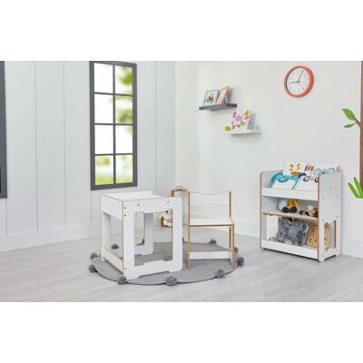Set masa si scaun pentru copii, Hanah Home, Seagull, Alb Set masa si scaun pentru copii, Hanah Home, Seagull, Alb