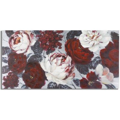 Tablou decorativ Red Flower, Mauro Ferretti, 120x60 cm, canvas pictat manual Tablou decorativ Red Flower, Mauro Ferretti, 120x60 cm, canvas pictat manual