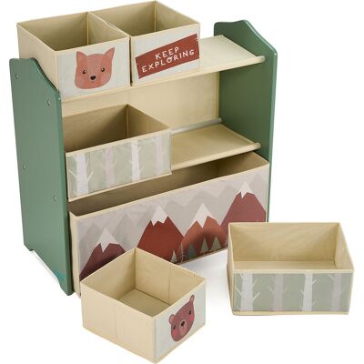 Organizator jucarii / mobilier camera copilului Green Forest, U-grow, 63x30x60 cm, lemn, verde Organizator jucarii / mobilier camera copilului Green Forest, U-grow, 63x30x60 cm, lemn, verde