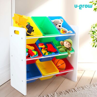 Organizator jucarii / mobilier camera copilului U-Grow, 63x30x60 cm, PAL/polipropilena, multicolor Organizator jucarii / mobilier camera copilului U-Grow, 63x30x60 cm, PAL/polipropilena, multicolor